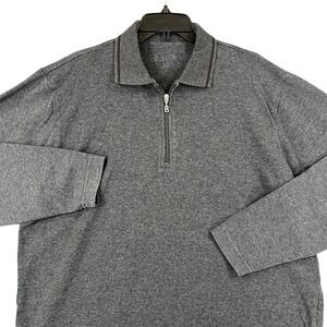 Lufthansa Bogner Quarter Zip Pullover Mens XL Charcoal Gray Travel First Class